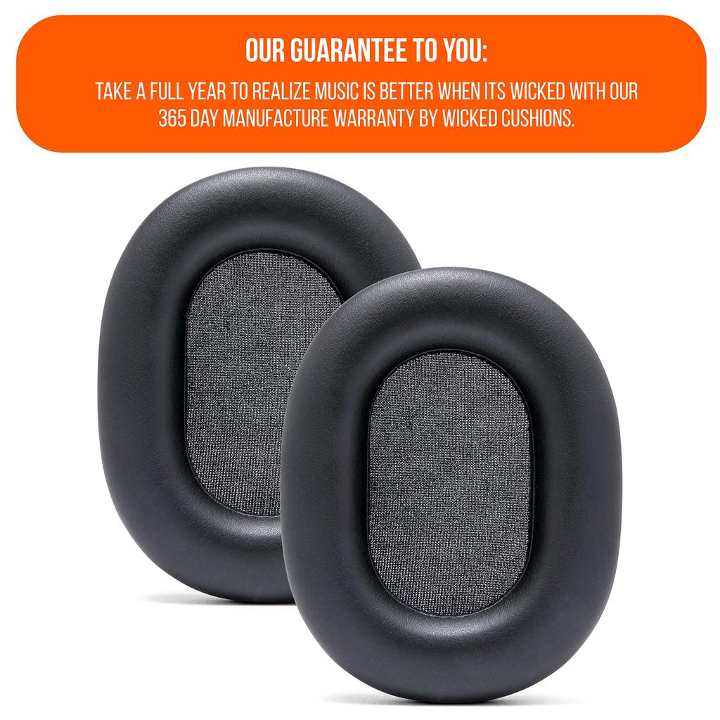 WC Wicked Cushions Extra Thick Ear Pads for Sony XM5 Soft PU Leather Luxurious Noise Isolating Memory Adds Thickness Black - Cushion, Foam,