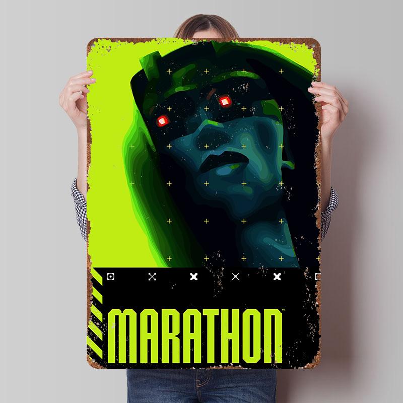 

Marathon Game Tin Plaque Poster Customized Wall Art Retro Vintage Metal Signs for Man Cave Modern Home Decoration Luxury Decor 7.9x11.8In(20x30cm)
