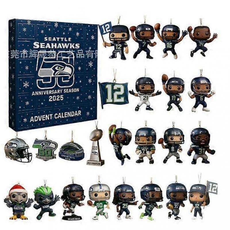 Seattle Seahawks 50th Anniversary Advent Calendar Officially Licensed NFL Football Team Collectible