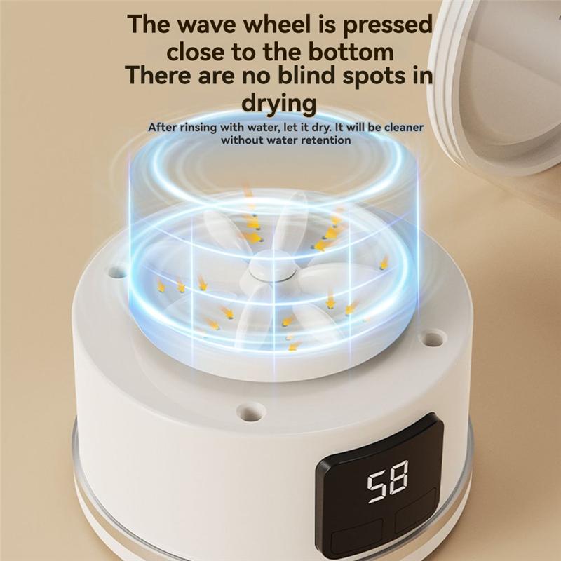 A25F-Underwear Washer With Led Display, Portable Mini Washing Machine For Bra, Underwear Socks,Cordless