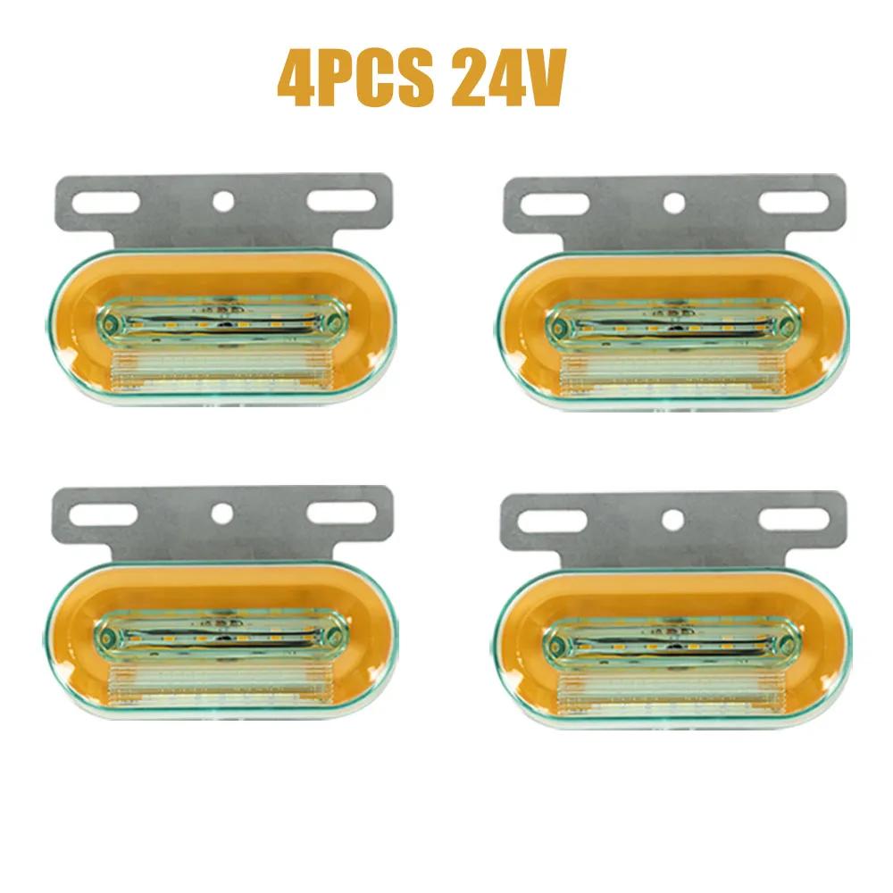 12v 24v Led Side Marker Warning Lights Trailer Trucks Caravan Side Clearance Marker Light Led Lorry Amber Red White Lamp