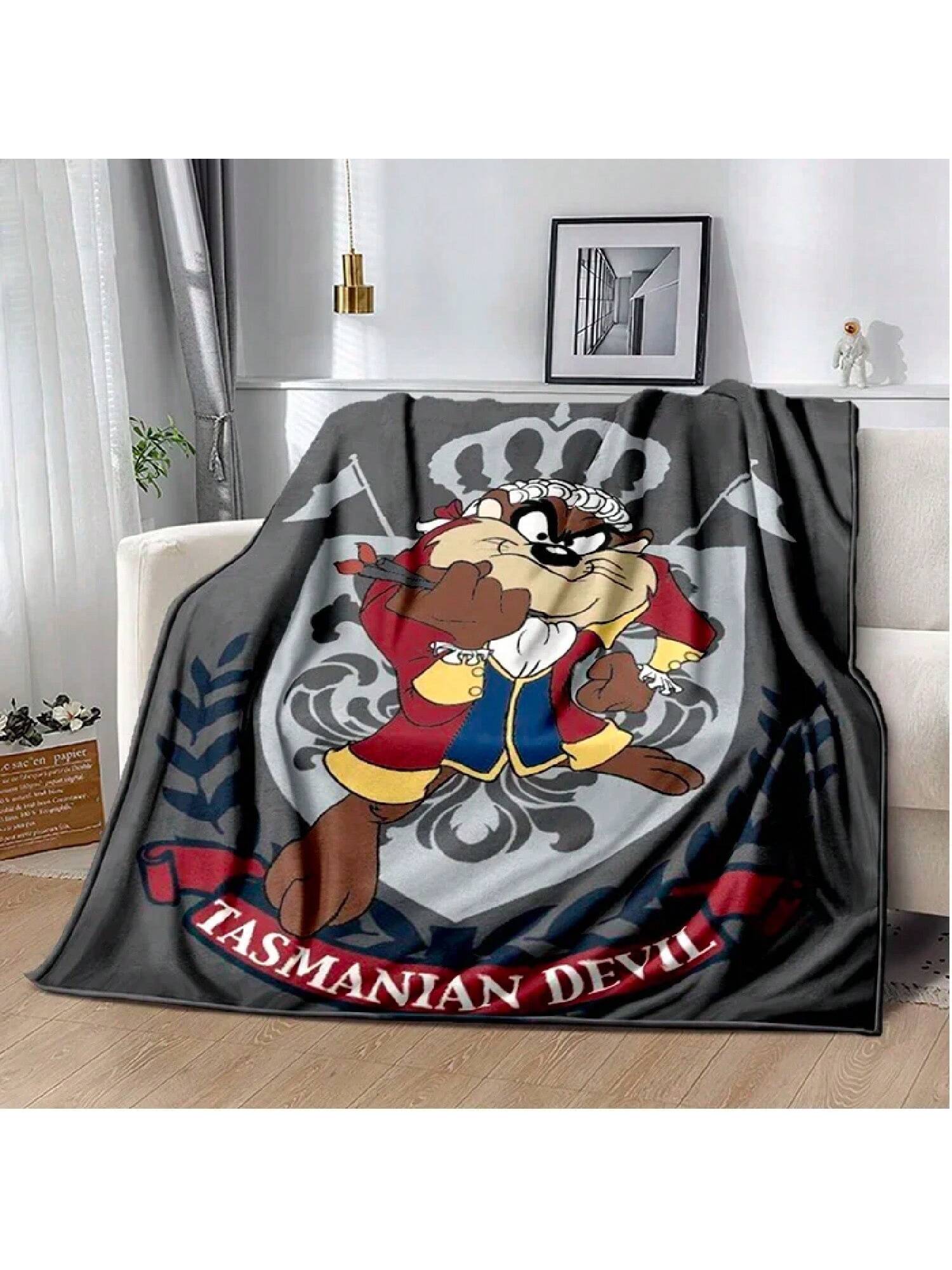 

Funny Cartoon-TAZ-M-MAN-Anime Throws Blanket Sofa Home Hiking Picnic Beds Fashion S Super Soft Flannel Blanket Birthday Gift#Color_7,Size_100X130CM 75X95CM сірий колір