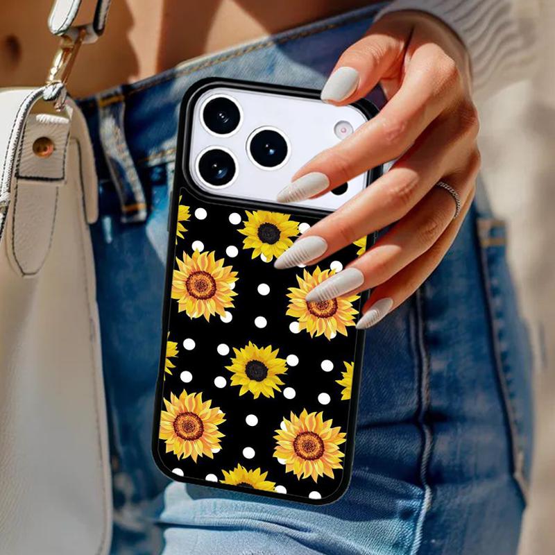 

Beautiful Yellow Sunflower soft Phone Case For iPhone 17 Air 14 15 13 12 Max Cover For Apple 14 15 16 16e 11 Pro Max Plus Coque iPhone 13pro max