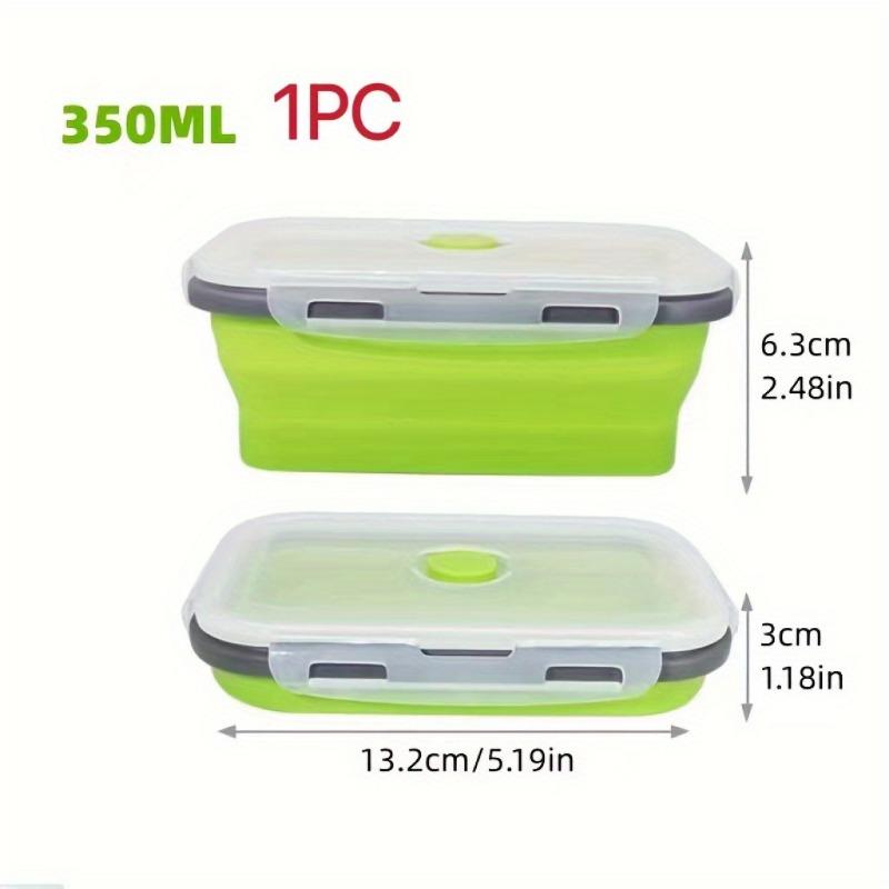1PC Foldable Silicone Food Storage Containers Stackable - Save Space | Microwave Heated 350ml/11.83oz