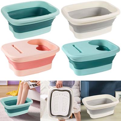 Portable Footbath Massage Bucket Foldable Foot Bath Tray Collapsible Foot Soak Bucket for Relaxing and Pain Relief