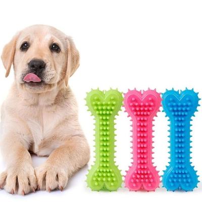 Brinquedo TPR para animais de estimação Amor Coração Osso Molar Dente Limpeza Cachorro Brinquedo de Borracha Macia Filhote de Cachorro Brinquedo de Limpeza de Dentes