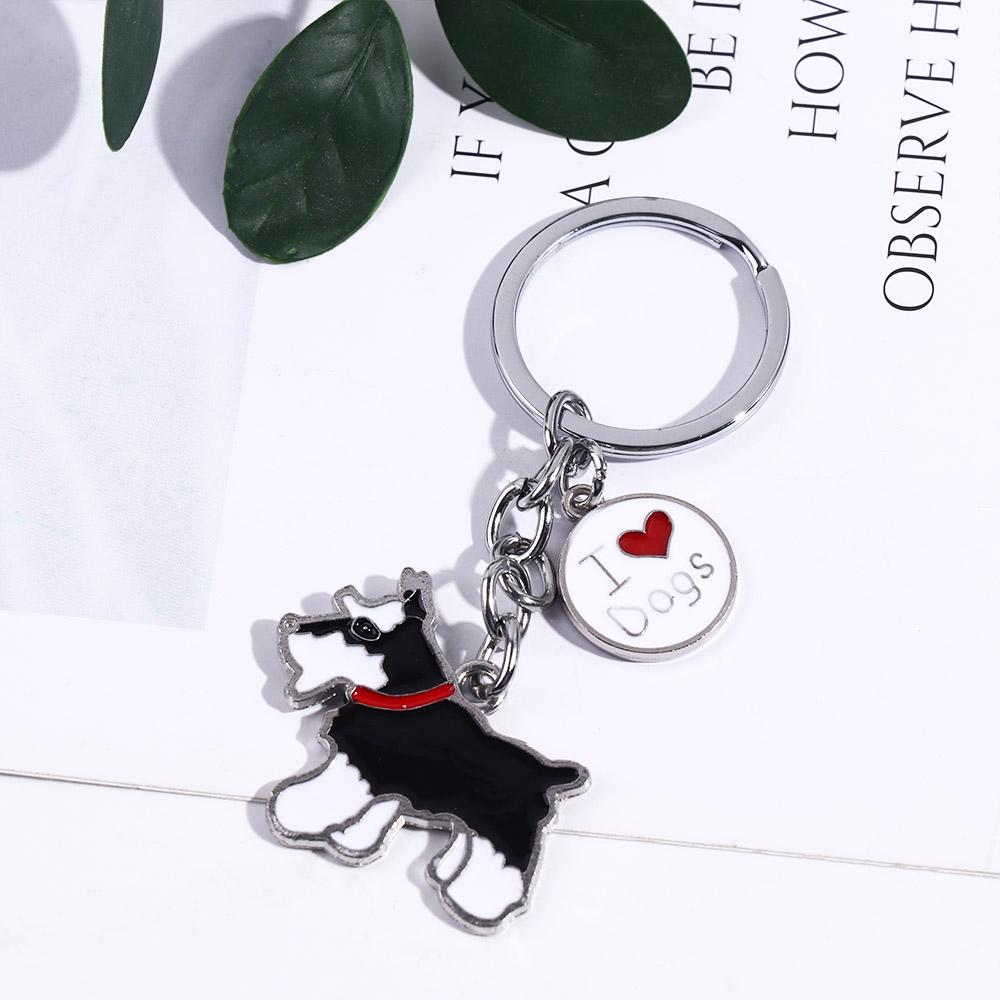 Animal Bell Enamel Golden Retriever Maltese Dog Pendant Dog Keychain Pet Keychain Pet Keyring