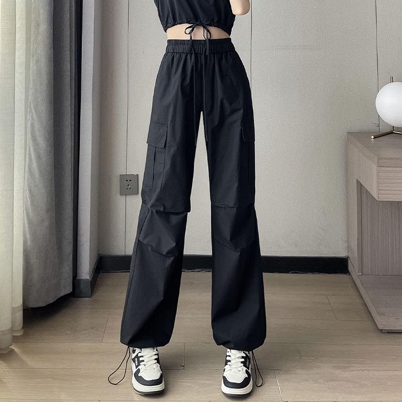 

Women s High-Waist Quick-Dry Cargo Pants - Summer 2024 Slimming Wide-Leg Mountaineering Style M (use chest and waist as reference)