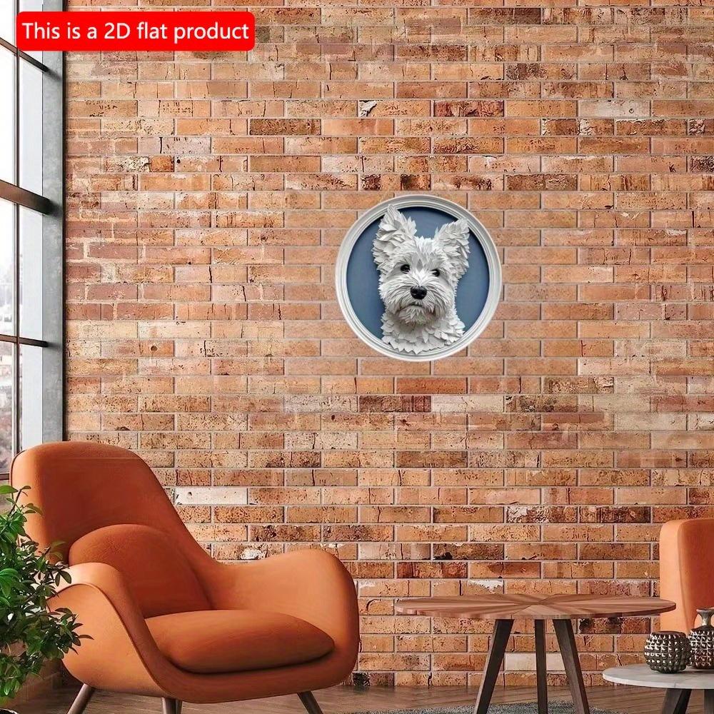 1 szt. 2d płaski okrągły drewniany znak- 20 cm sypialnia sztuczna rzeźba lodowa dekoracja okna wieniec znak dekoracja prezent Shih Tzu motyw dekoracja