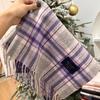 Xiaohongshu Popular Cherry Red New Year'S Red 100% Wool British Versatile Scarf Women'S And Men'S Cashmere Warm Scarf
