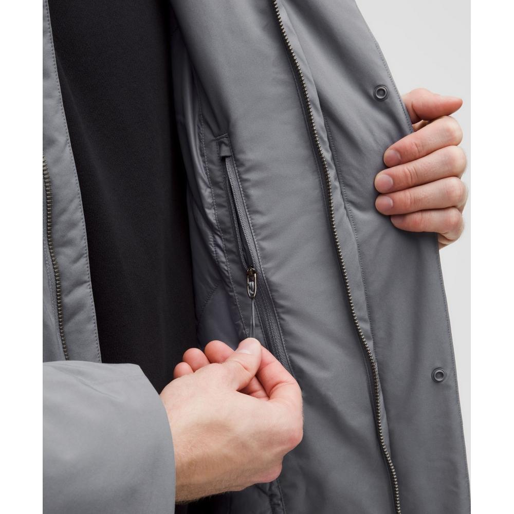 Lululemon Stretchseal Insulated Rain Jacket Solar Grey