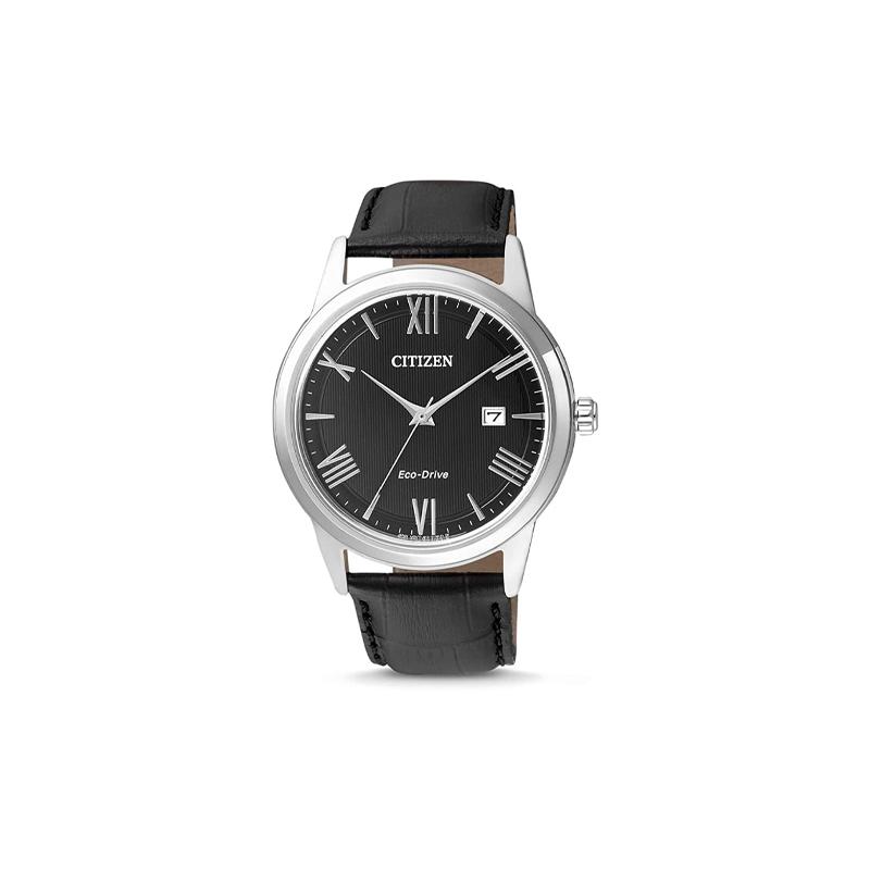 

CITIZEN Eco-Drive Series 30 Meters Waterproof Quartz Genuine Leather Strap Men s Watch Black Dial AW1231-07E чёрный