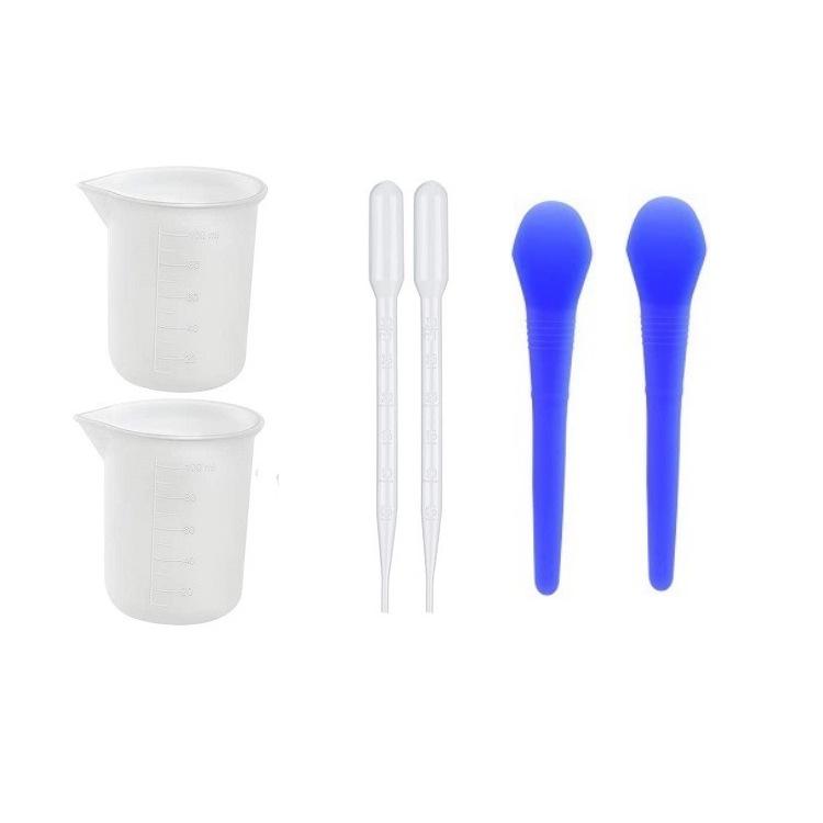 Epoxy Resin Mixing Tool Set: Silicone Pad, Measuring Cup, Stirring Stick