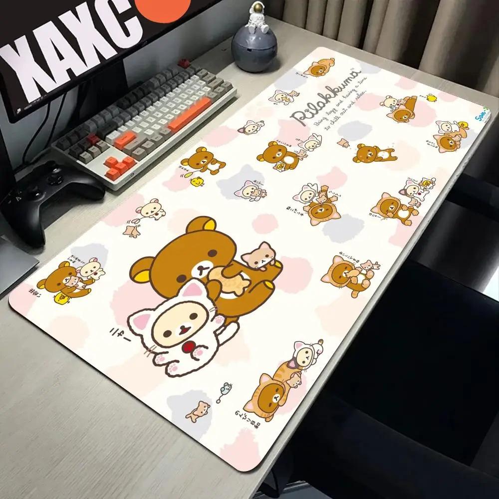Large Mouse Pad Rilakkuma-es Mousepad Gamer Office Accessories Pc Cabinet Games Desk Mat Computer Desks Keyboard Gaming Mats