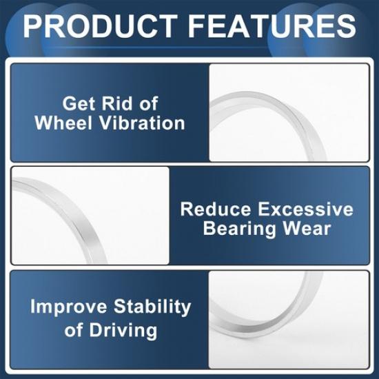 OD 78.1mm to ID 70.6mm Car Wheel Hub Centric Rings Aluminium Alloy 4 Pcs