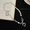 Light Luxury Natural Freshwater Pearl Heart Clavicle Chain Women 2021 New Summer Niche Elegant Daily Dating Versatile Decorative Necklace