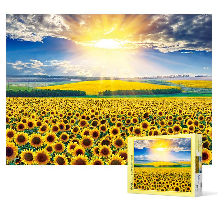 

500 Piece Jigsaw Puzzle - Field of Sunflowers of Glory