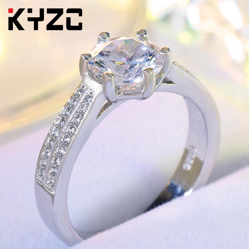 Diamond Ring Women S Wedding Ring High Support Diamond Six-Claw Inlaid Zircon Ring High Quality Jewelry No. 10