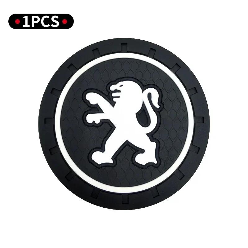 

2026 Hot Car Sticker Car styling Car Cup Holder Anti-Slip Silicone Insert Coaster Mat For Peugeot 206 207 307 3008 2008 308 407