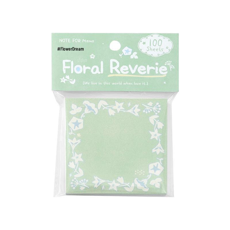 Spring Rhapsody Sticky Notes – 100 Sheets: Artistic Fresh Notes for Student Messages and Reminders