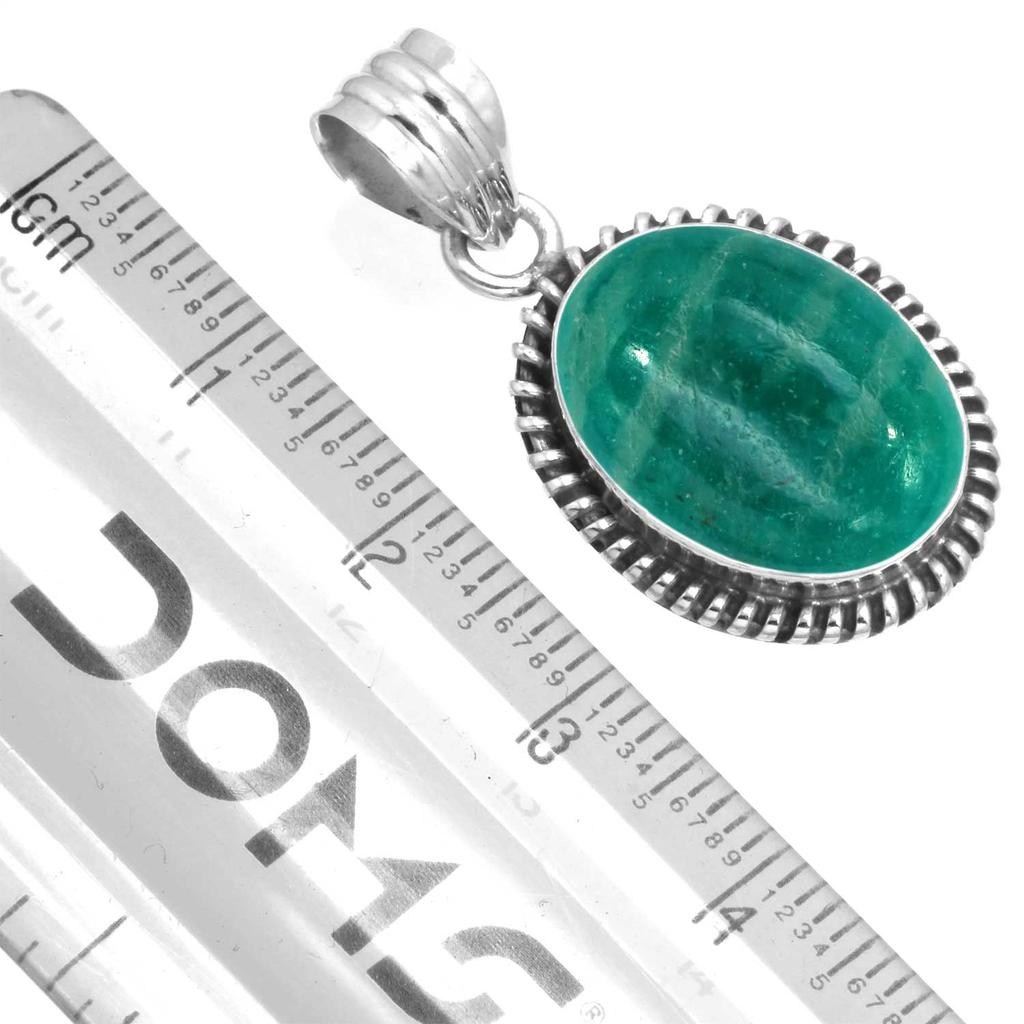 925 Sterling Silver Pendant Women Gemstone Handmade Jewelry New Year Gift Amazonite Angelite Blue Opal Botswana Agate Mohave Azurite Chrysocolla Boho