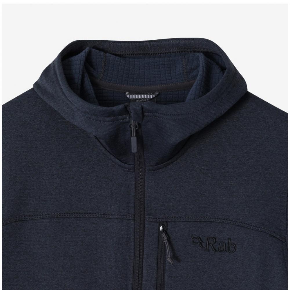 Rab Qff 55 Beluga Graviton Fleece Hoodie Mens Jacket