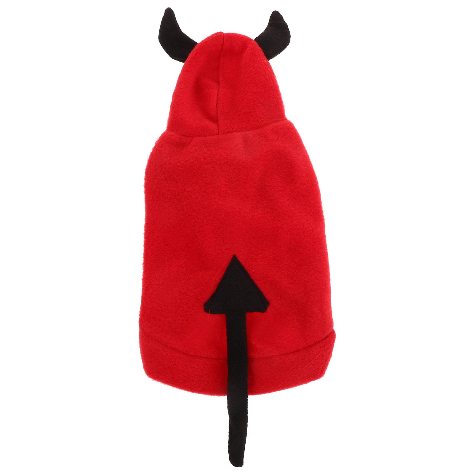 1pc Halloween Pet Clothes Winter Pet Garment Halloween Devil Pet Clothes Halloween Themed Design Cat Dog Costume Pet Supplies XS（old）