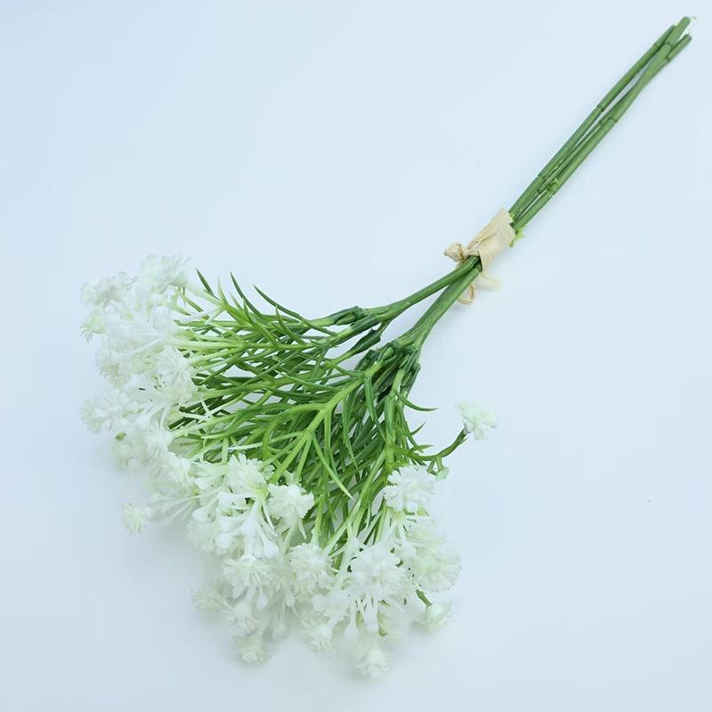 Simulation Gypsy Green Plant Decoration Hand Holding Plastic Flower Handle Touching Fake Bouquet Photo Props Home