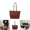 Stylish And Trendy Large Pu Tote Bag For Women In Black Coffee Yellow Brown And Red Colors