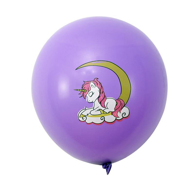 20pcs Pink Unicorn Latex Balloon Unicorn Theme Birth Date Celebration Decoration Children Girls Infant Shower Celebration Supplies Wedding Ballons