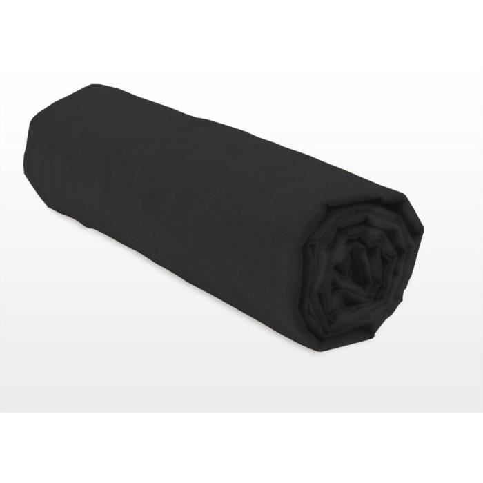 Fitted Sheet - HOME LINGE PASSION - HP72107 - Microfiber 82 G - 140 X 190 Cm - Pocket 30 Cm - Black