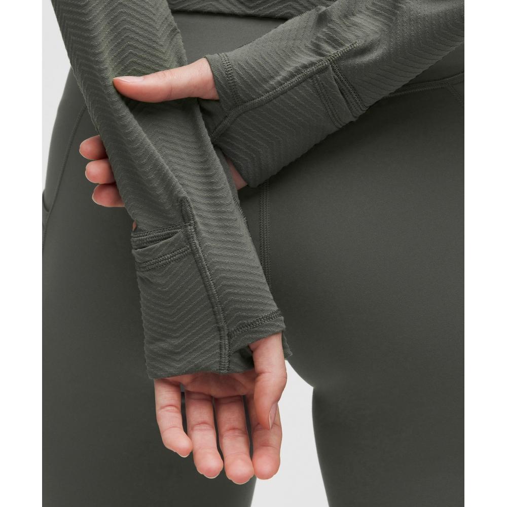 Lululemon It S Rulu Cropped Half Zip  Chevron Updated Palm Deco