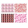 4Pcs Valentine's Day Wrapping Paper Set Love Heart Print Wrapping Paper for Birthday Wedding Anniversary Gift Packaging