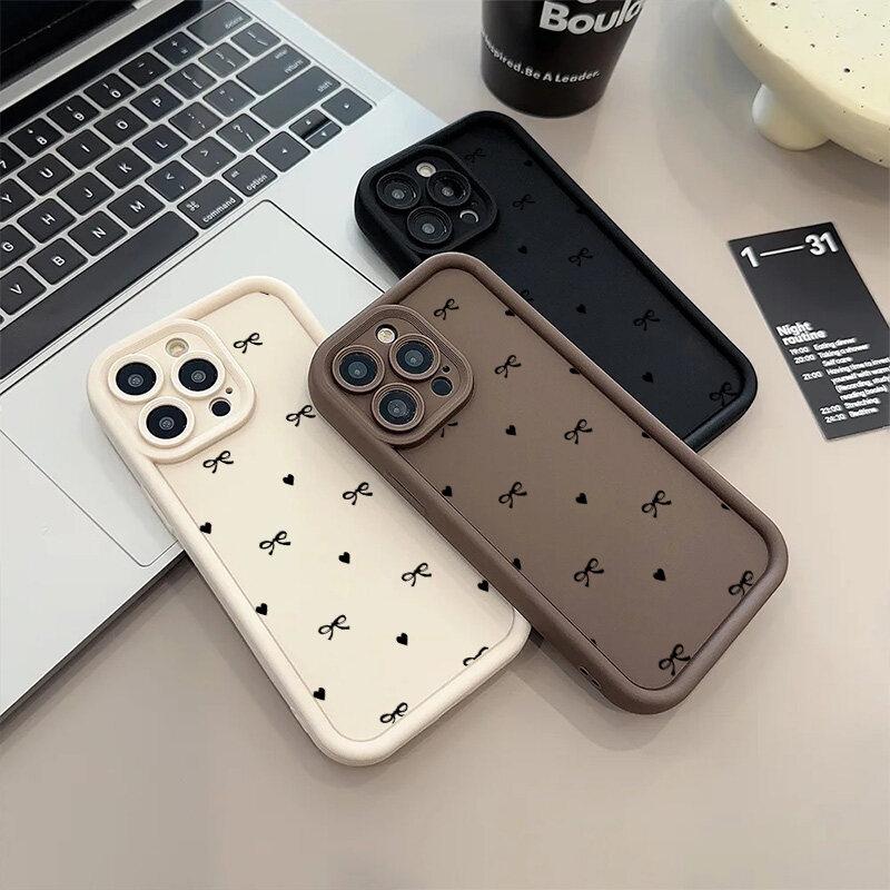 INS Cute Bow Love Phone Case For Samsung Galaxy A16 A15 A14 A25 A06 A05 A05S A33 A04 A04E A52 A03 A50 A71 A73 A31 A12 A22 A30