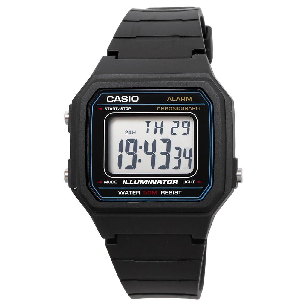Casio Standard Digital Men's Watch W-217H-1AV Black (Imported)