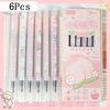 6Pcs 0.5mm Capybara Gel Pens Quick-drying Neutral Pen Cute Black Ink Pens  Writing Stationery