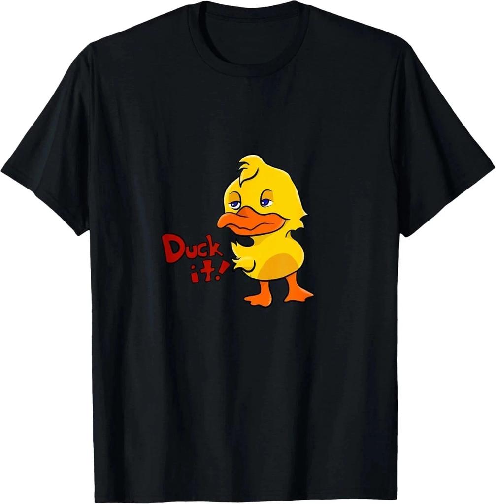 T-shirt Printed with a Cute and Funny Duck Image. Size S-5XL.