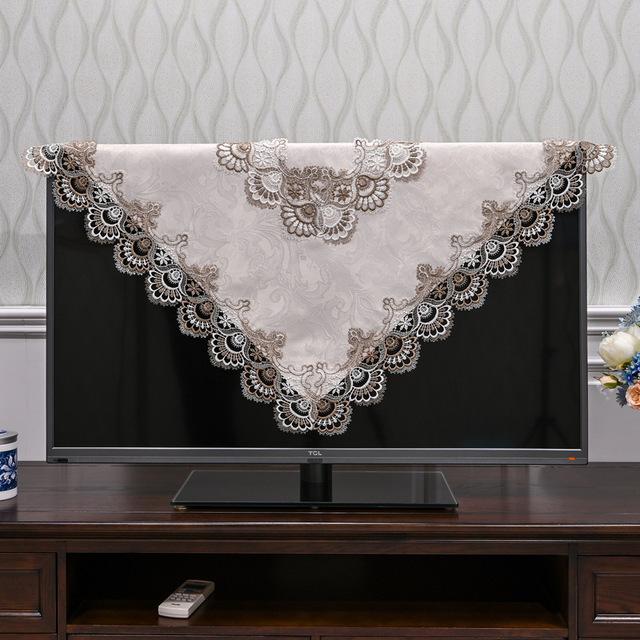 Tablecloth Square Table Cloth Yarn Embroidery Lace Table Cloths For Computer Table Cover Lcd Tv Towels Table Juppe Dust Cover