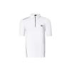 Golf Series Letter Print Knitted Golf Elite Short Sleeve Polo Shirt Men Polo Shirts Jade-White A11M415104F-WT