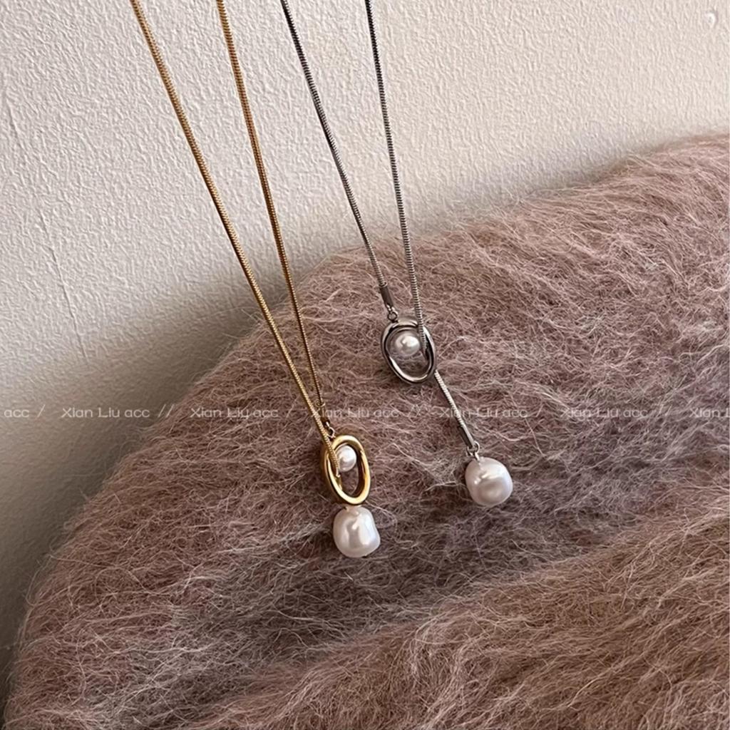 Autumn and winter retro pearl necklace women's 2026 new long sweater chain temperament high-end light luxury sweater accessories