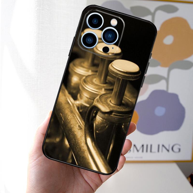 Piccolo Trumpet Brass Instruments Case For iPhone 16 15 14 13 12 11 Pro Max Mini XS X XR 7 8 14 16 15 Plus Back Cover Shell