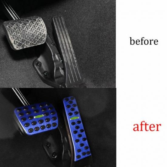 Blue Aluminum Brake Pedal Accelerator Pedal Cover Fit For Benz C-Class 2015-