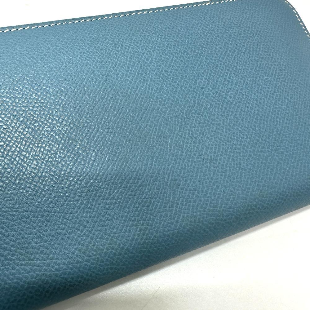 HERMES Asap Long Classic Round Wallet Long Wallet Long Wallet Epsom Blue gene