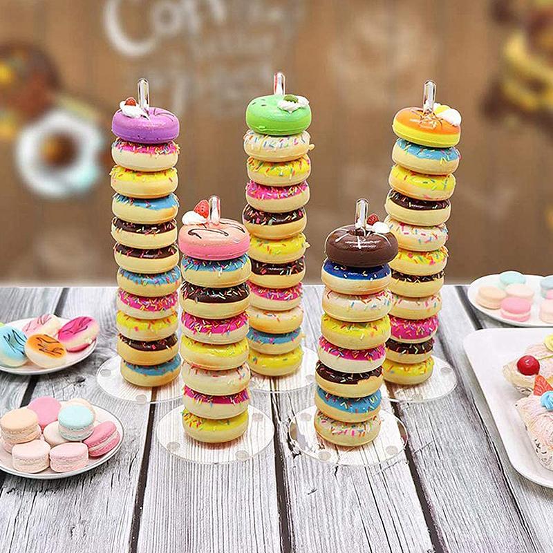 Acrylic Doughnut Holder Dessert Display Rack Dim Sum Bread Sales Rack Donut Stand Birthday Party Wedding Table Decoration