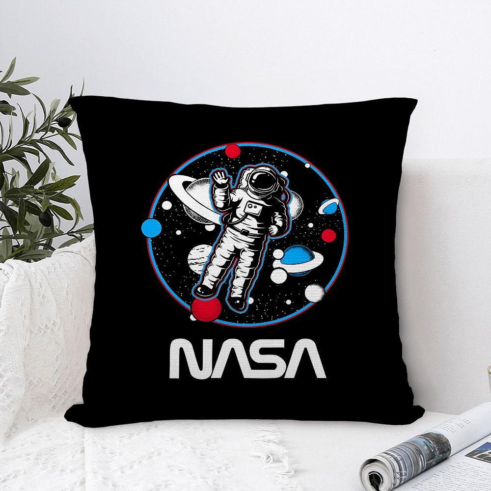 N-NASA S-space Pillow Case Plush Fabric Soft Pillowcase Double Sided Print Sofa Cushion Cover Throw Pillow Cover