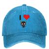 I Love Chococat Sweet Valentine Baseball Cap Couple Women SunProof Trucker Hat Summer Stylish Hiking Fishing Baseball Caps