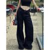 Women's 2025 American Retro Wide-Leg Jeans: Autumn/Winter Trendy Drapey Floor-Length Pants