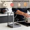 Double Deck Kitchen Organizers for Pot Covers and Cutting Boards with Suction Base for Easy Setups and Space Saving
