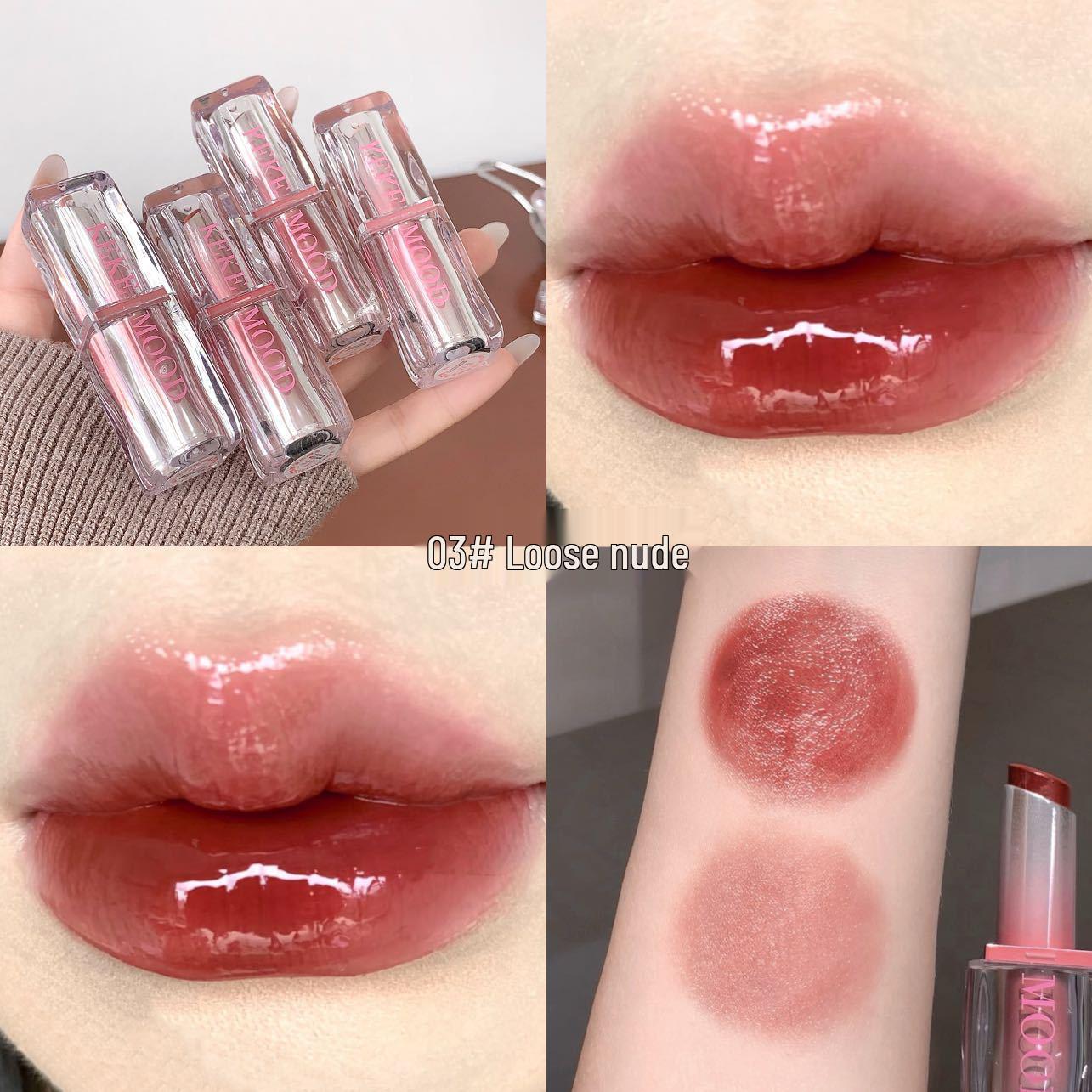 

Kekemood Шёлковый Увлажняющий Насыщающий Блеск для Губ - Зеркальный Финиш, Гелевая Текстура, Отбеливающая Помада. 3.2g