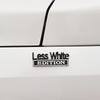 1Pc 3D Metal Less White Edition Logo Car Side Fender Rear Trunk Emblem Badge Sticker Decal
